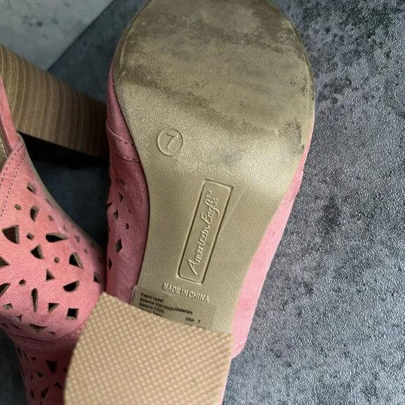 American Eagle Pink Hills Shoes Size 7 Pumps Heels - Picture 13 of 16